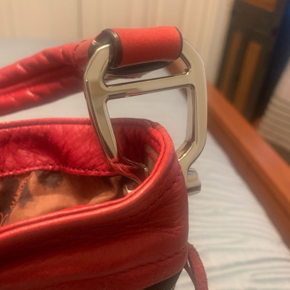 Makowsky red leather and zebra bag - Picture 6 of 7